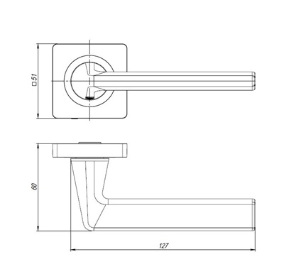 РУЧКА РАЗДЕЛЬНАЯ TREND JK SN/CP-3 МАТОВЫЙ НИКЕЛЬ/ХРОМ