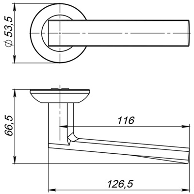 РУЧКА РАЗДЕЛЬНАЯ ERGO JR SN/CP-3 МАТОВЫЙ НИКЕЛЬ/ХРОМ